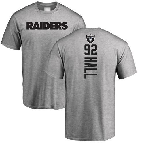 Men Oakland Raiders Ash P J  Hall Backer NFL Football #92 T Shirt->oakland raiders->NFL Jersey